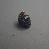 SILVER SKULL BEAD/PENDANT + STONES