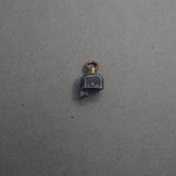 SILVER SKULL BEAD/PENDANT + STONES