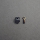 SILVER SKULL BEAD/PENDANT + STONES