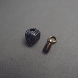 SILVER SKULL BEAD/PENDANT + STONES